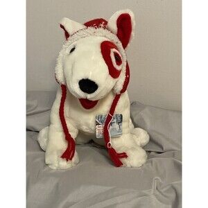 COPY - Target Bullseye The Inn Thing Dog Plush Winter Snowflake Red Christmas H…